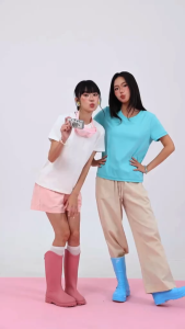 Áo thun WINNY cotton co giãn basic tay ngắn form vừa áo thun T-shirt 180gsm 1HACT26011N
