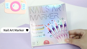 12PCS Acrylic Painting Pen 0.5mm PenTip Nail Art Marker Set For DIY Graffiti Manicure Waterproof