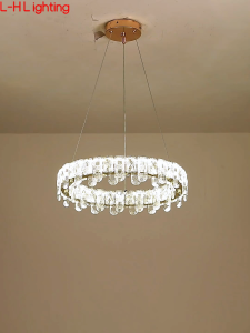 ใหม่คริสตัลโคมระย้า LED โมเดิร์นแสงหรูหราห้องนั่งเล่นแสงรอบห้องนอนห้องรับประทานอาหารโคมระย้า