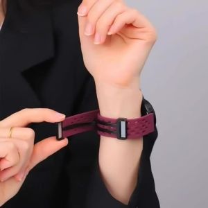 Dây Đeo Từ Tính Bằng Silicon Với Màng Bảo Vệ Màn Hình Bằng Kính Cường Lực Vỏ Bảo Vệ PC + Dây Đeo Cho Samsung Galaxy Watch 7/6/5/4 40/44mm