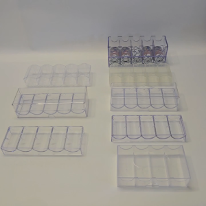 【SG Ready Stock】Poker Chips Storage Racks / Tray / For 40mm & 43mm Chips / Transparent Clear Acrylic【Ship Out 24Hrs】