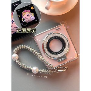 Honor MagicVFlip2 Phone Case Xiaomi MixFlip2 Magnetic Suction Stand Pocket2 Anti-Fall Full Cover N3Flip Samsung ZFlip6/5/7 Huawei PuraX Foldable Screen