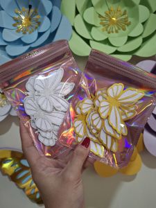 2 inches Butterfly Decoration 10pcs - White and Yellow - Iridescent Bags - Home Decor Wall Decor