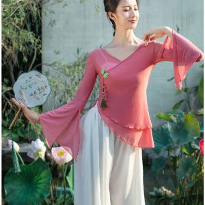 เรียบหรู ฤดูร้อน ใหม่ คลาสสิก ชุดฝึกซ้อมเต้น ผู้หญิง ชุดราตรี ชนเผ่า เต้นรํา เสื้อท่อนบน Art Exam Fairy บรรยากาศ Drifting Dance เครื่องแต่งกาย