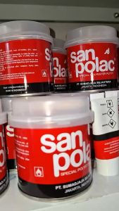 Dempul Kayu Plastik Kendaraan Polyster Sanpolac 1kg