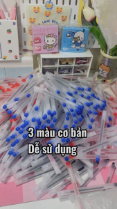 Combo 10 Bút Gel Mực Nước 0.5mm - Bút Bi Nước Viết Trơn Mịn Nhanh Khô Không Lem Dùng Học Sinh Văn Phòng - Bút Nước Viết Bi Ngòi 0.5mm