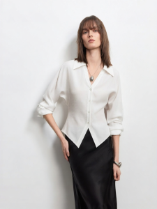 Vero Moda | Linen-Blend Convertible Sleeve Shirt