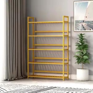 RRH Bamboo Flower Bookshelf Organzier  5/6Layers 70/90CM Anti-corrosion Living Room Open Bookcase Display Rack Bookshelves