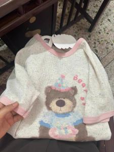 เสื้อยืดคอกลมแขนสั้นผู้หญิง ทรงหลวม ลายหมีสีบล็อก แฟชั่นลำลอง ฤดูร้อน ใหม่ เสื้อยืดคอกลมพิมพ์ลายการ์ตูน