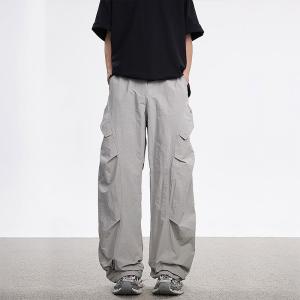 American Style Thin Quick Dry Pants Men Summer Trendy Straight Leg Workwear Long Trousers Handsome Versatile Wide Leg Paratrooper Pants