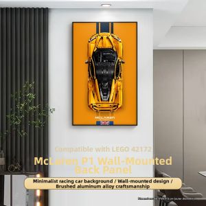 POP BRICKS | POP Compatible LEGO Race Car Wall Background Alloy Frame