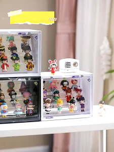 【PLAYFUL】Toy Display Storage Box Magnetic Transparent Dustproof Doll Collection Organizer