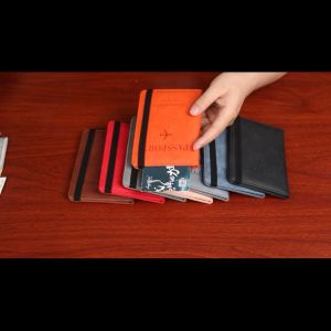 Genuine PU Leather Passport Travel Wallet Elastic Band Sim Holder Case RFID Blocking Card Organizer Lightweight Bifold Document Elastic Strap Protector Waterproof Vacation Essentials OP