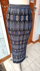 ROK PLISKET BATIK MURAH BAWAHAN KEBAYA PAKAIAN PESTA LARAS BIRU