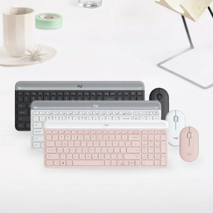 Logitech | Wireless Thin Quiet Portable Keyboard Mouse Set