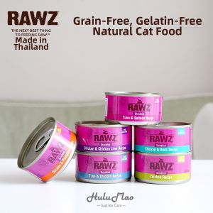 RAWZ Natural Grain Free Gelatin Free Cat Food Wet Canine Food Soup Can for Adult Cats Pet Food And Supplies Cat Treats