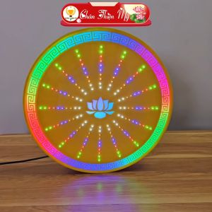 Hào Quang Viền Hoa Văn Led Full Color CHÂN THIỆN MỸ Đèn Trang Trí Bàn Thờ Treo Phòng Thờ