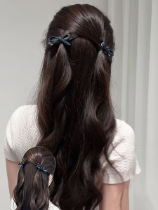 Wo Tion | Princess Sweet Half-Up Hairstyle Bow Decorative Hair Clip Blue