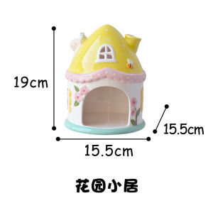 Ceramic Hamster Nest Mushroom Shaped Sleep House for Golden Retriever Hogs Cooling Pet Supplies Small Animal Shelter