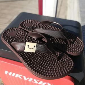 Massaging Slip-resistant Summer Mens Sandals Casual Bathing Slippers Outdoor Beach Shoes Comfortable Slip-on Flats for Youth And Middle-aged