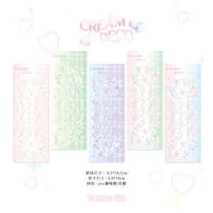 Cream Deco Romantic Celebrity Stickers Decorative Pastel Color Collision Matte Finish Greeting Cards Business Supplies