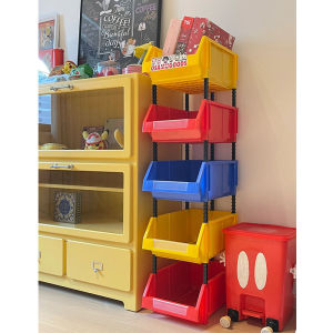 Snack Rack Color Storage Box Finishing Box Combination Household Desk Floor Multi-Layer Toy Building Blocks Storage Box