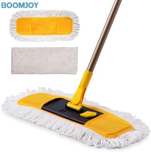BOOMJOY Dust Mop Microfiber Floor Mop 57 Inch Telescopic with Total 3 Mop Pads Wet & Dry Floor Cleaning for Hardwood Ceramic Marble Tile Laminate Home Kitchen