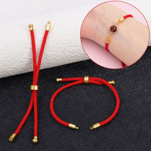 【Bubble Star】Diy Jewelry Accessories Nylon Red Rope Bracelet Rope Zodiac Year Male and Female Couple Braided Adjustable Hand Rope Semi-finished Product