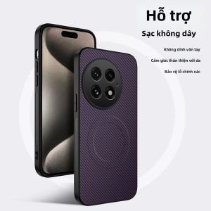 TAOYUNXI | Ốp Điện Thoại Sợi Carbon Chống Trượt Từ Tính Dành Cho OnePlus 11/12/13/13R/13T/15/15R/Nord 5 5G - Tương Thích Sạc Không Dây