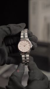 Jam Tangan Wanita Christophe Arden CA 1002 LHBSSPN Pink Dial Silver Stainless Steel Strap