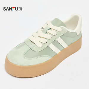 Fashionable Low-Top Womens Casual Shoes Thick Bottom Dequn Street Style Sweet Cool Autumn Shoes Comfortable Leisure Footwear