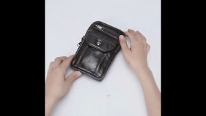 Quality Cowhide Leather Sling Bag Belt Bag Phone Bag Crossbody Waist Bag for Men Casual Travel Gift