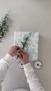 Complimentary 25PCS Luxury Glossy Floral Gift Wrapping Paper | Perfect for Christmas Birthdays & Special Anniversaries