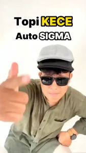 Topi Abu Pria Flat Cap Hat Casual 356