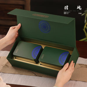New Iron Goddess Tea Leaf Gift Box Gold Jun Mei Zheng Shan Xiao Zhong Red Tea Green Tea Empty Box Cigarette Strip Gift Box