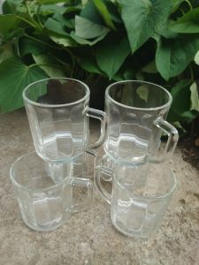 terlaris!!!/GELAS KOPI/GELAS KACA/GELAS GAGANG (6PCS)