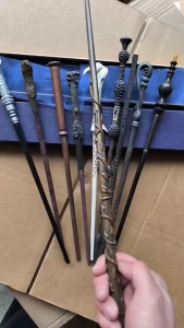 SUPERRR Wand Gift Magic Toy Metal Core Bellatrix Draco 41cm Game Prop Magic Wand Malfoys Wand Hermione Wand Ron Wand with tickets