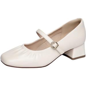 Josiny | French Retro Mary Jane Womens Soft Sole Shoe White