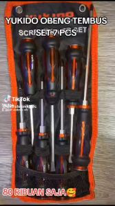 Yukido X Tekiro Obeng Tembus Set Isi 7 Pcs Berkualitas / Impact Screwdriver Set 7 PC