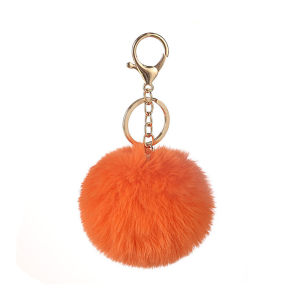 Masely Simple Versatile Plush Keychain Pendant Female Style Imitation Rex Rabbit Fur Ball Schoolbag Student Cute Keycha