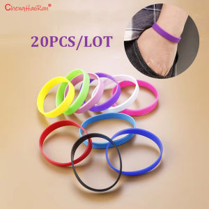 20PCS/LOT Wholesale Silicone Rubber Wristband Flexible Wrist Band Cuff Bracelet Sports Casual Bangle Silicone Wrist Strap