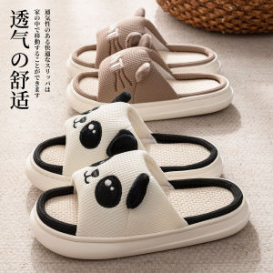 Dép Vải Lanh Chống Trượt Mùa Xuân 2025 Cho Nam Và Nữ Thoải Mái Thoáng Khí Đế PVC Dép Lê Thường Ngày Dùng Trong Nhà