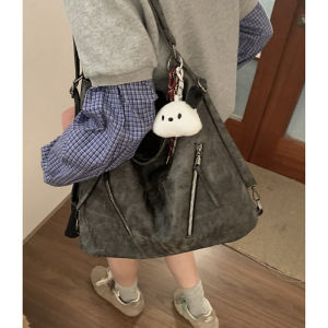 Waste Soil Wind Retro Backpack Bags Female Fall and Winter 2024 New Arrival Tide South Korea Niche Style Tote Bag Leisure Large Capacity Bag