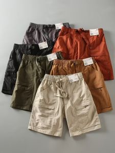 Quần Short Thể Thao Nam Mùa Hè Nhanh Khô Mỏng Thoáng Khí Nhiều Túi Quần Short Nam Cạp Vừa Dài Đến Đầu Gối Quần Áo Bảo Hộ Lao Động