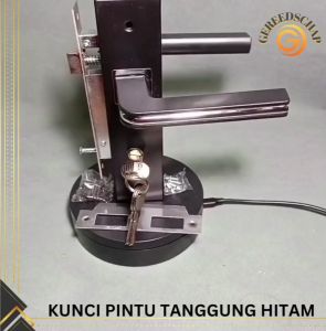 Kunci Pintu Hitam Tanggung & Silinder Handle Pintu: Full Set