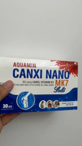 Aquamin Canxi Nano Mk7 gold BỔ SUNG CANXI chống còi xương loãng xương hộp 30 viên