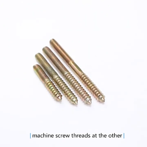 Double-Ended Self-Tapping Screws | Heavy-Duty Wood Thread Stud Metal Dowels for Furniture Assembly & Repair Mr Hardware