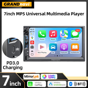 2DIN 7inch Car Multimedia MP5 Player Wireless CarPlay Android Auto Touch Screen Bluetooth FM Stereo USB PD3.0 Fast Charging