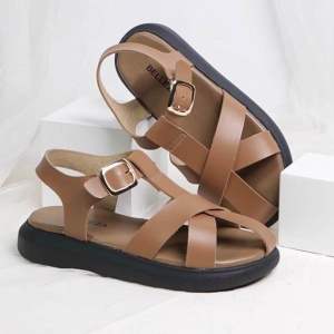 BELLEZA KEITH Sepatu Sandal Wanita Silang Sendal Beleza Wedges Model dua Tali Strap Belakang Hak Tinggi Sole 4cm Belezza Cewek Bellezza Kekinian Premium Terbaru Shoes Mall Official Store