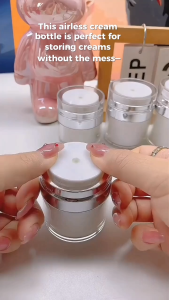 Airless Cream Jar 15ml/30ml | Refillable Acrylic Bottle | Empty Skincare Cosmetic Container